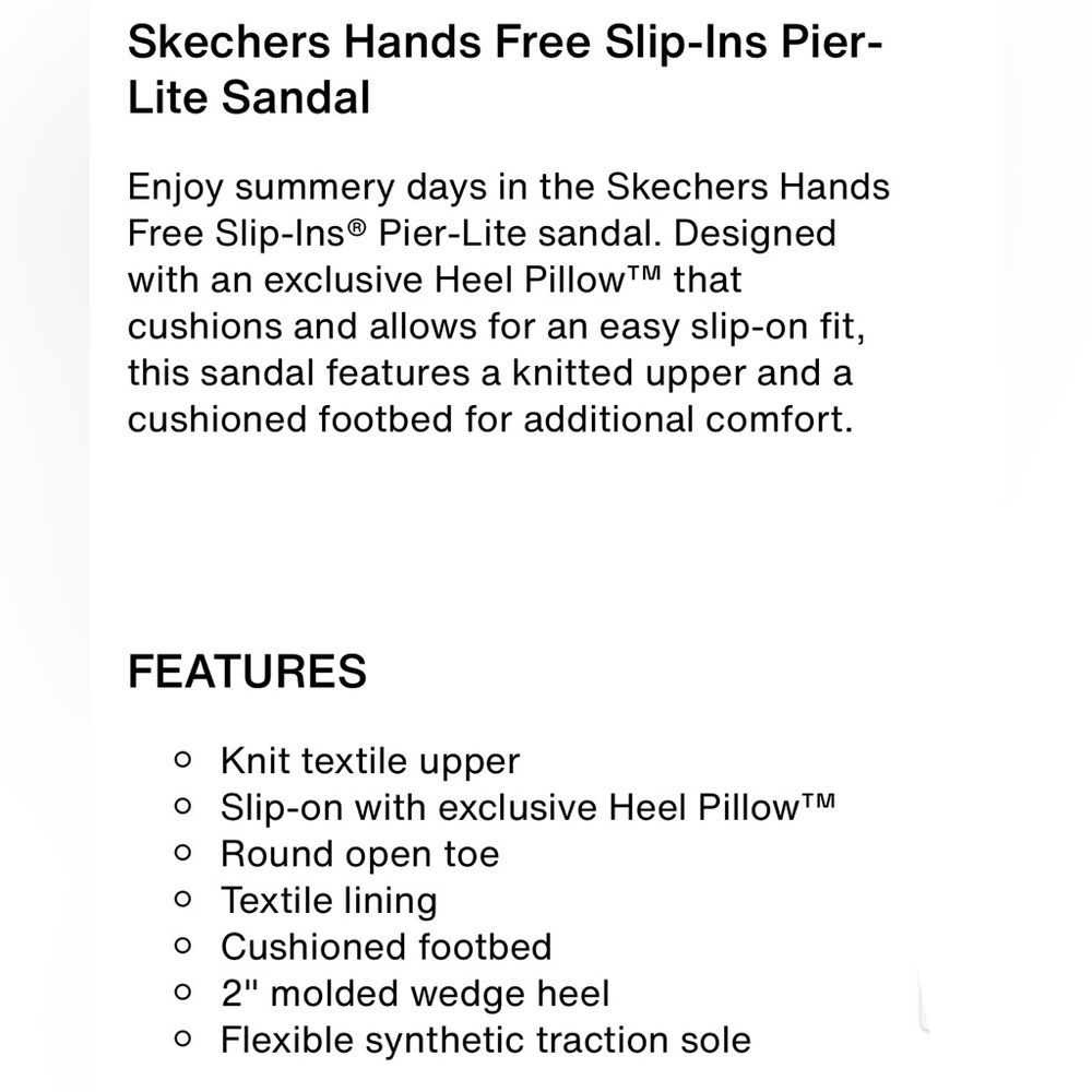 Skechers Pink Textured Wedge Sandals - Picture 9 of 9